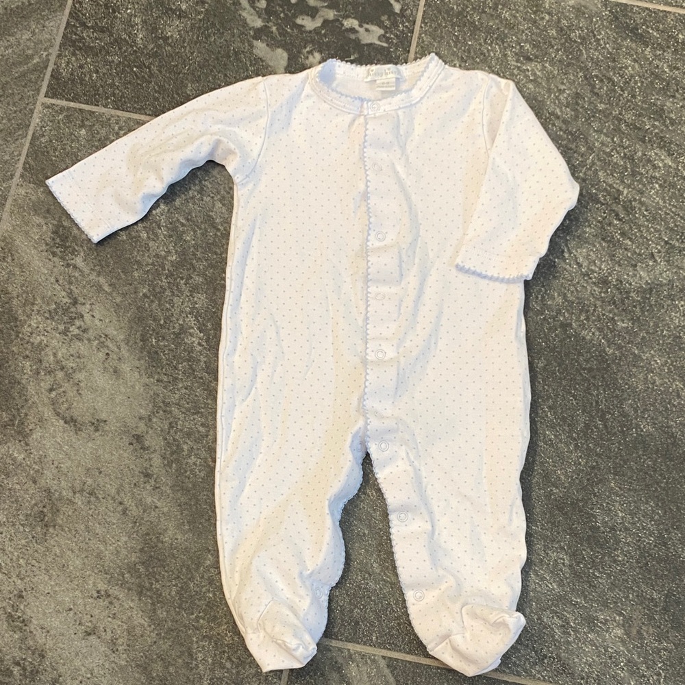 Kissy Kissy White Dot-Print Footed One-Piece